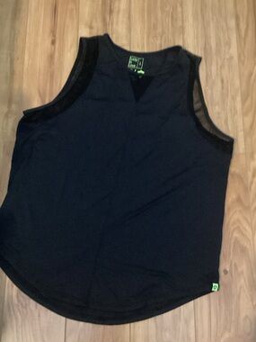 Lucky in Love Chill Out Black Sleeveless Athletic Tank
